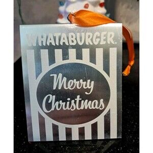 NEW 2024 Whataburger Table Tent Silver Christmas Ornament